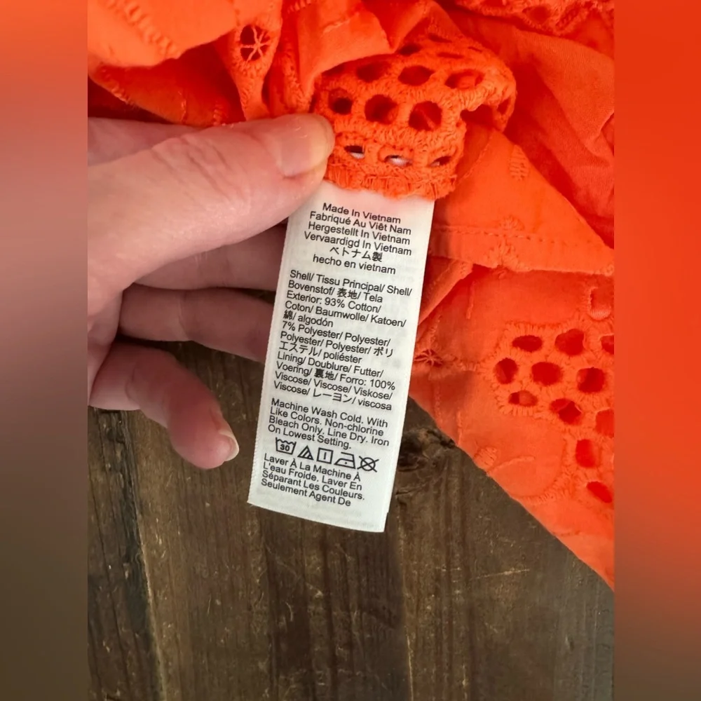 J.Crew Fleur top in Eyelet Orange🍊